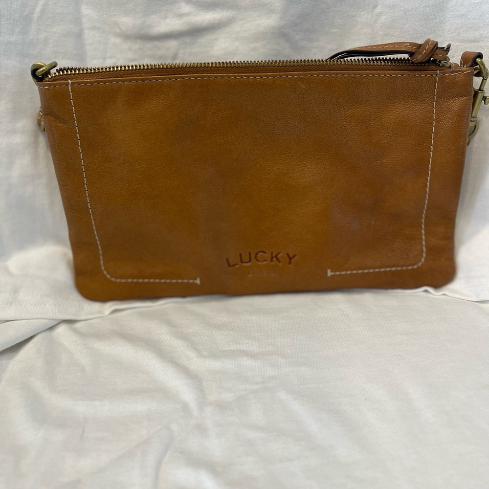 Lucky Brand Tan Leather Clutch